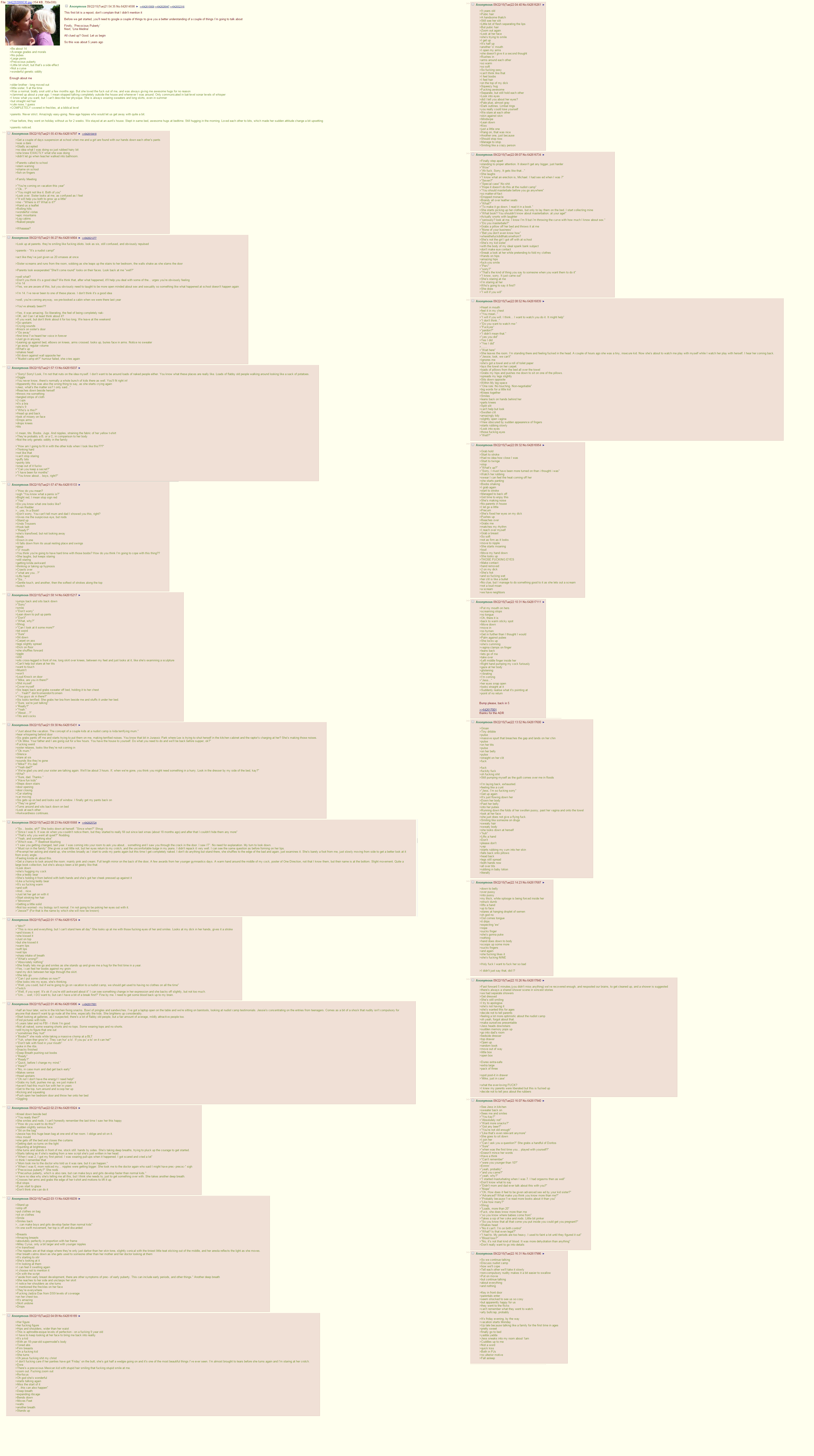 Anon and his sister have an early puberty